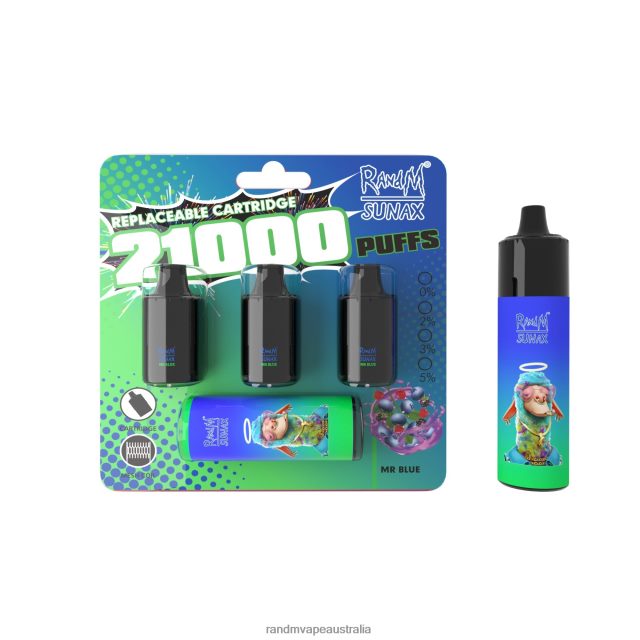 RandM Vape Flavours - RandM Sunax 21000 Airflow Control Pod Replaceable Vape Device 1Pc 6NRPJ4274 Mr Blue