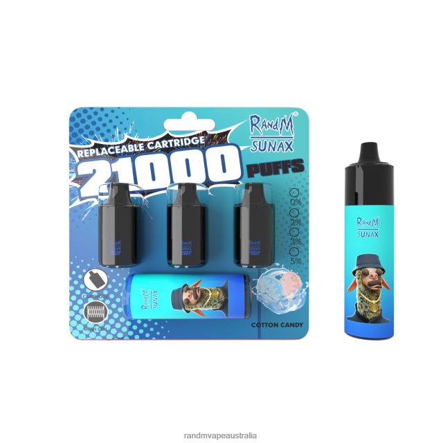 RandM Vape Flavours - RandM Sunax 21000 Airflow Control Pod Replaceable Vape Device 1Pc 6NRPJ4274 Mr Blue