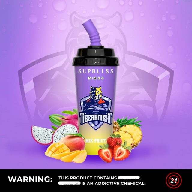 RandM Vape Flavour - RandM Supbliss Bingo 8000 Vape Pod Device 1Pc 6NRPJ4259 Strawberry Mango