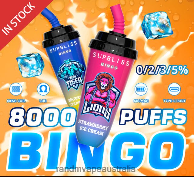 RandM Vape Flavours - RandM Supbliss Bingo 8000 Vape Pod Device 1Pc 6NRPJ4254 Energy Drink