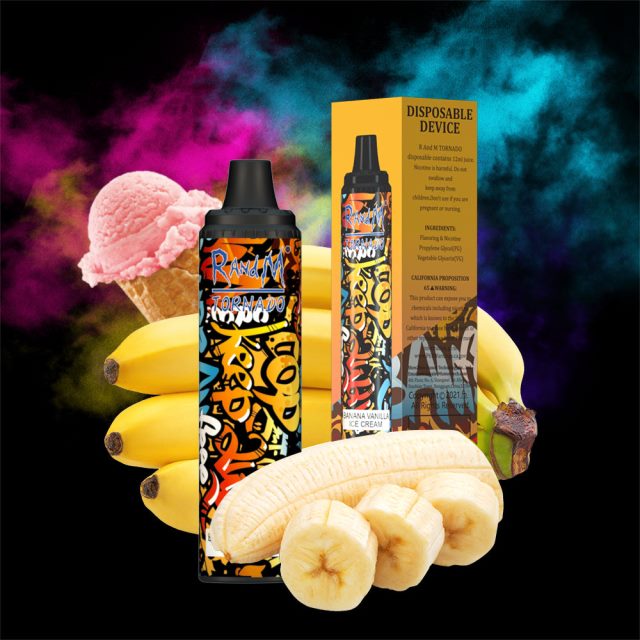 E Cigarette RandM - RandM Tornado 6000 Airflow Control Vape Pod Device 1Pc 6NRPJ4280 Pina Colada Rum