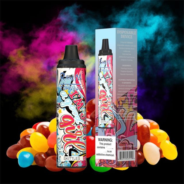 E Cigarette RandM - RandM Tornado 6000 Airflow Control Vape Pod Device 1Pc 6NRPJ4280 Pina Colada Rum