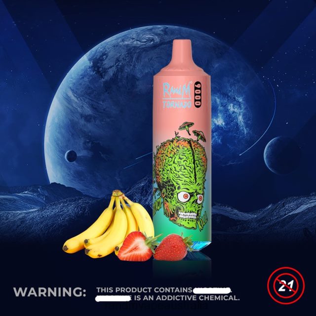 RandM Vape Flavours - RandM Tornado 9000 Vape Pod Device 1Pc Version 1 6NRPJ4134 Strawberry Banana