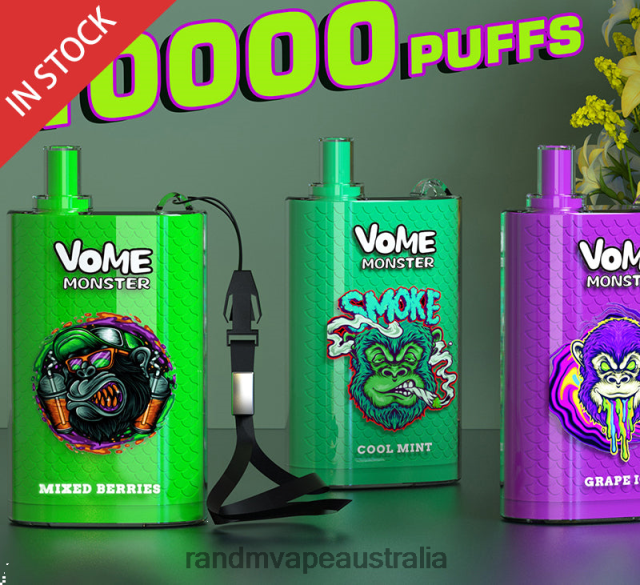 RandM Vape Sydney - RandM Vome Monster 10000 Airflow Control Vape Pod Device 1Pc 6NRPJ4277 Lush Ice