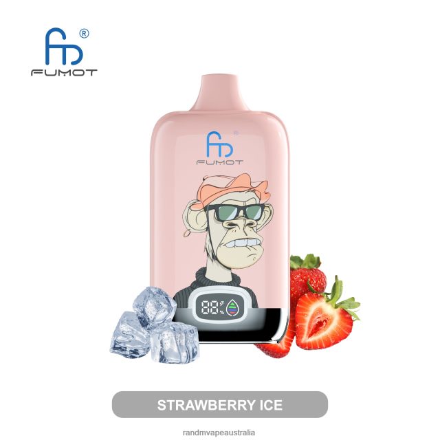 RandM Vape Flavour - Fumot Original RandM Digital Box 12000 Battery And Liquid Display Vape Device 6NRPJ49 Strawberry Ice