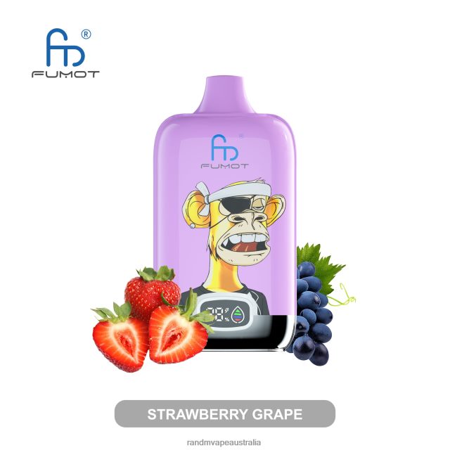 RandM Vape Flavour - Fumot Original RandM Digital Box 12000 Battery And Liquid Display Vape Device 6NRPJ49 Strawberry Ice