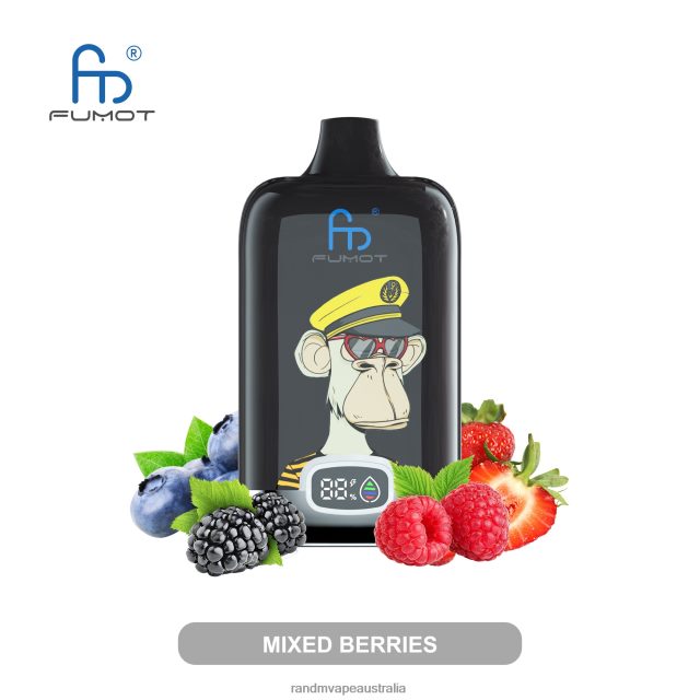 RandM Vape Flavour - Fumot Original RandM Digital Box 12000 Battery And Liquid Display Vape Device 6NRPJ49 Strawberry Ice