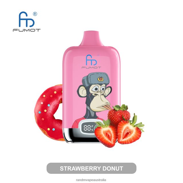 RandM Vape Flavour - Fumot Original RandM Digital Box 12000 Battery And Liquid Display Vape Device 6NRPJ49 Strawberry Ice