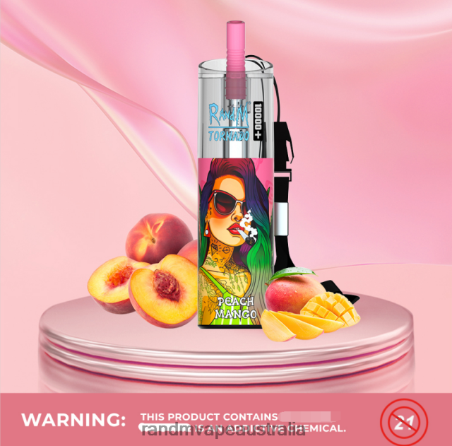 E Cigarette RandM - RandM Tornado 10000 Plus Airflow Control Vape Device 1Pc 6NRPJ480 Red Apple Lemon