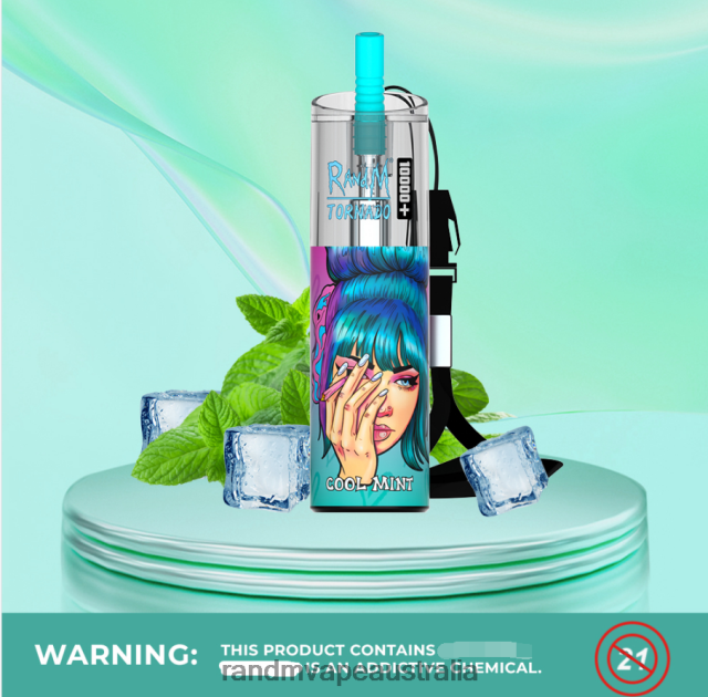 RandM Vape Australia - RandM Tornado 10000 Plus Airflow Control Vape Device 1Pc 6NRPJ481 Strawberry Kiwi