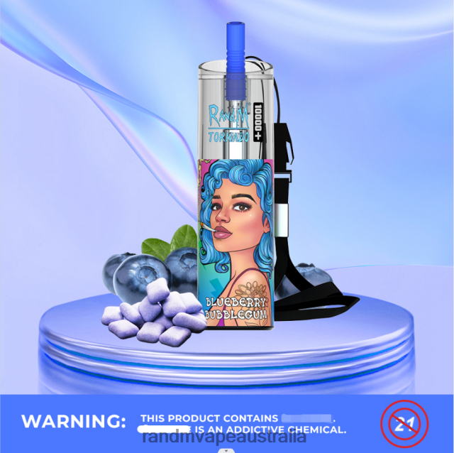 RandM Vape Melbourne - RandM Tornado 10000 Plus Airflow Control Vape Device 1Pc 6NRPJ483 Blue Sour Raspberry