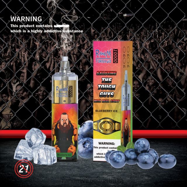 RandM Vape Flavour - RandM Tornado 10000 Airflow Control Vape Device 1Pc 6NRPJ4119 Raspberry Peach Ice