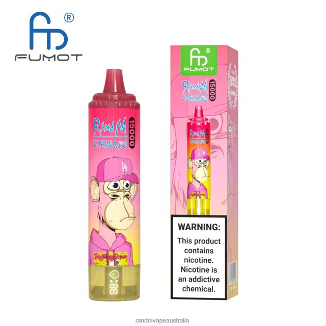 E Cigarette RandM - Fumot RandM Tornado 15000 Vape Device With Battery And Ejuice Display Version 1 6NRPJ420 Watermelon Ice