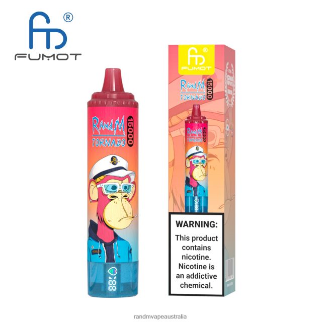 E Cigarette RandM - Fumot RandM Tornado 15000 Vape Device With Battery And Ejuice Display Version 1 6NRPJ420 Watermelon Ice