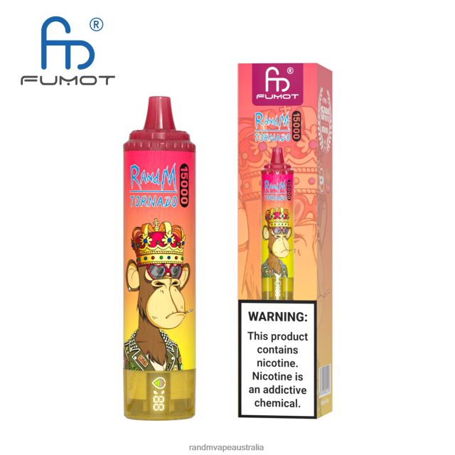 RandM Vape Flavour - Fumot RandM Tornado 15000 Vape Device With Battery And Ejuice Display Version 2 6NRPJ439 Kiwi Passion Fruit Guava