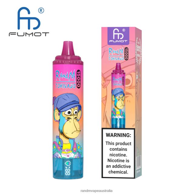 RandM Vape Flavour - Fumot RandM Tornado 15000 Vape Device With Battery And Ejuice Display Version 2 6NRPJ439 Kiwi Passion Fruit Guava