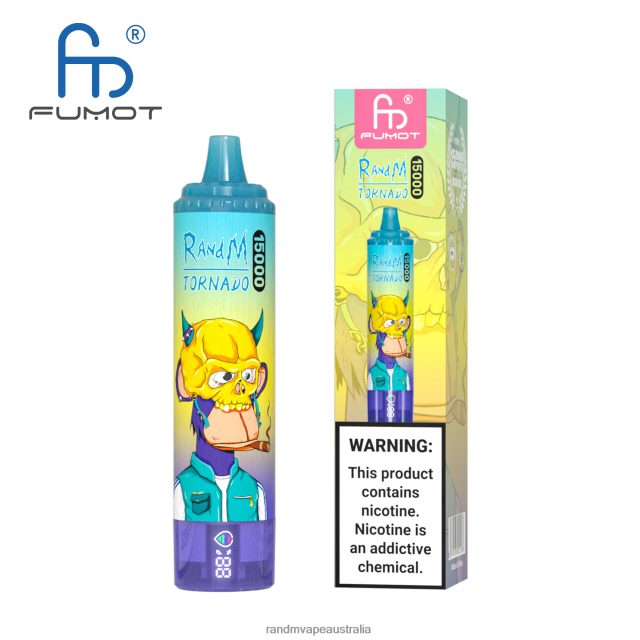 RandM Vape Flavour - Fumot RandM Tornado 15000 Vape Device With Battery And Ejuice Display Version 2 6NRPJ439 Kiwi Passion Fruit Guava