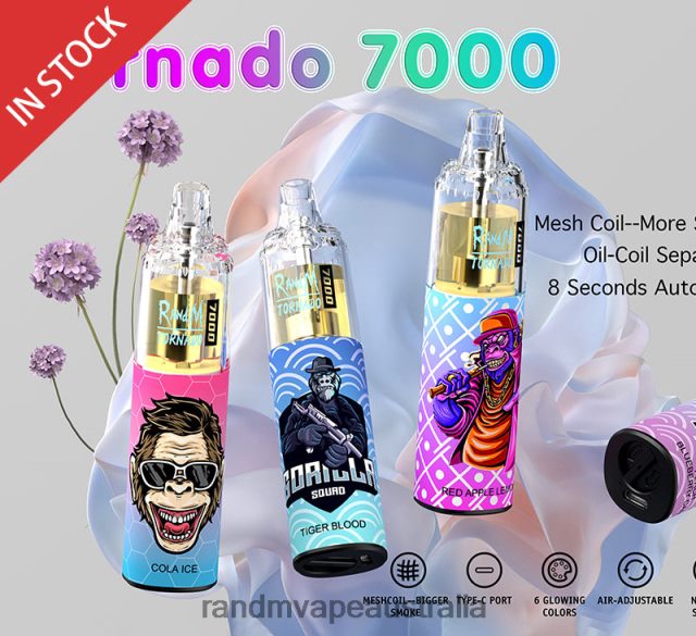 E Cigarette RandM - RandM Tornado 7000 Airflow Control Vape Device 1Pc 6NRPJ4170 Mango On Ice