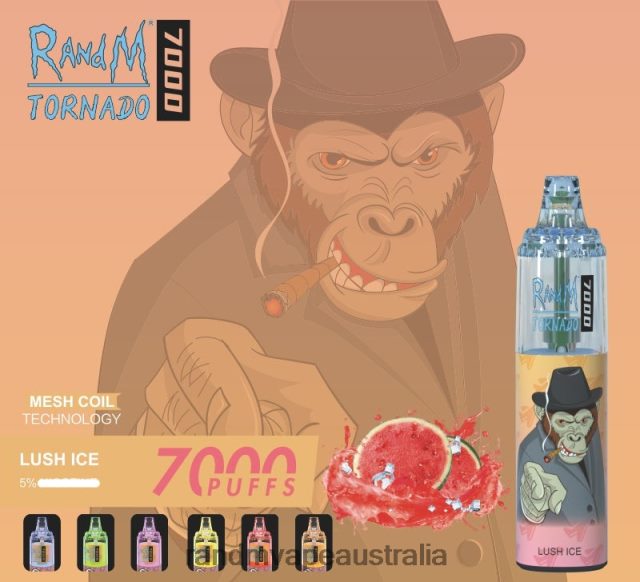 RandM Vape Australia - RandM Tornado 7000 Airflow Control Vape Device 1Pc 6NRPJ4171 Peach Ice