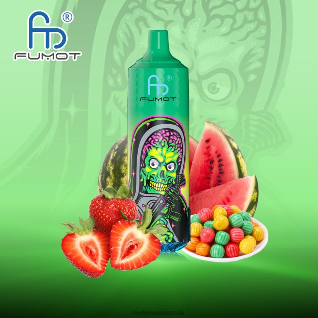 RandM Vape Australia - Fumot RandM Tornado 9000 Pro Vape Device With Battery And Ejuice Display Version 1 6NRPJ4201 Strawberry Watermelon Bubblegum