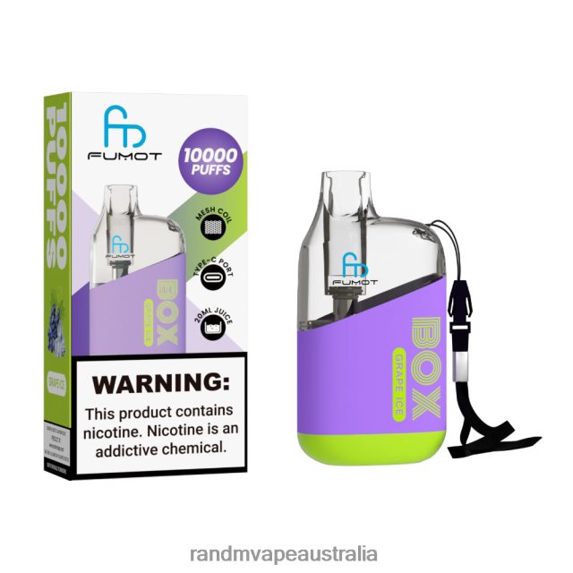 RandM Vape Australia - Fumot Original RandM Tornado Box 10000 Airflow Control Vape Device 1Pc 6NRPJ4101 Tobacco Mint