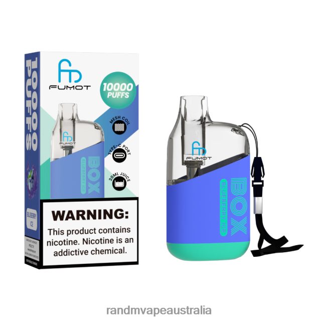 RandM Vape Australia - Fumot Original RandM Tornado Box 10000 Airflow Control Vape Device 1Pc 6NRPJ491 Blueberry Ice